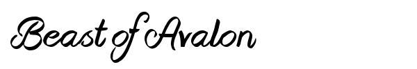 Beast of Avalon font preview